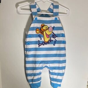 Disney Blue and White Tigger Overalls